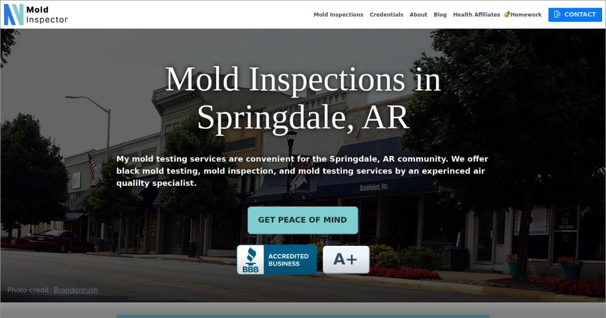 Mold Inspections in Springdale Arkansas NWA Mold Inspector